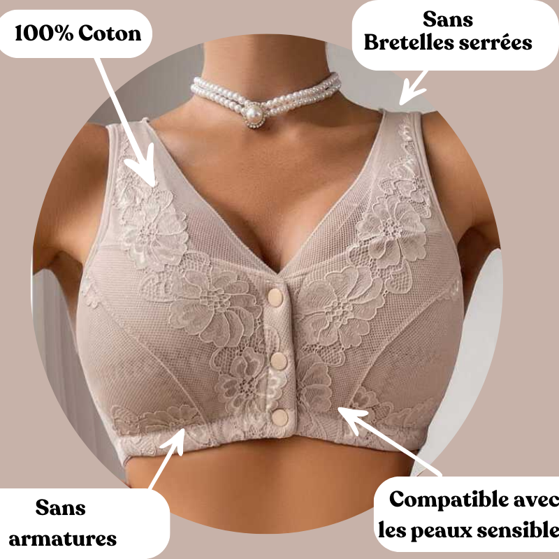 Soutien-Gorge Charme Frontal™ 100% Coton ( 3 Soutiens )